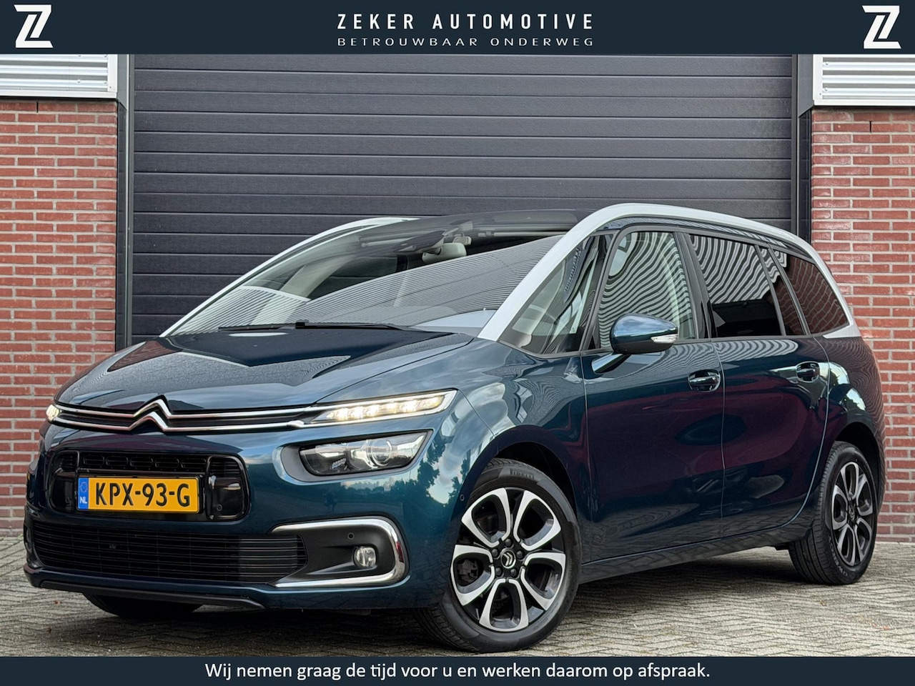 Citroën Grand C4 SpaceTourer - 1.2 PureTech Feel 7P, Riem vervangen, Stoelmassage, Carplay, Adaptive Cruise, Camera - AutoWereld.nl