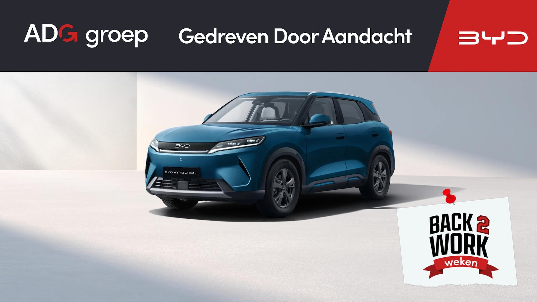 BYD Atto 2 - DM-i Active Nieuw | Apple Carplay | Navigatie | 360 graden camera | Midnight Blue - AutoWereld.nl