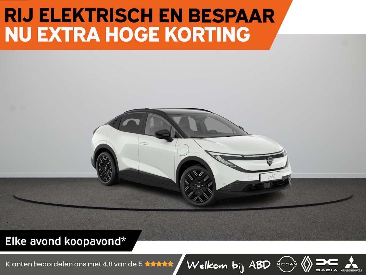 Nissan LEAF - Evolve 52 kWh | 19'' lichtmetalen velgen | 3D-signatuur achterlichten en een doorlopende f - AutoWereld.nl