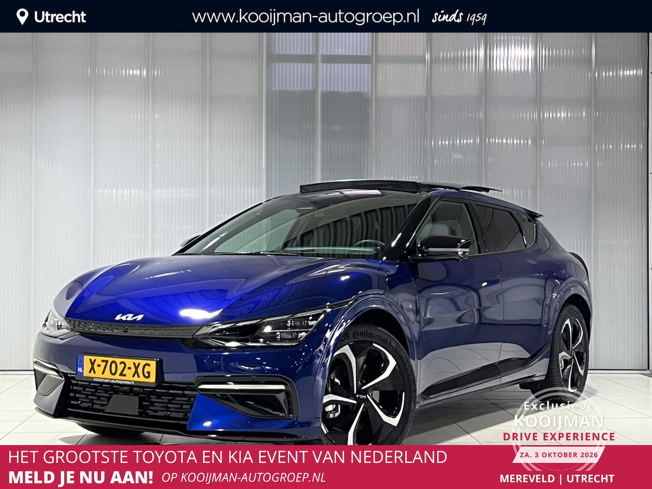 Kia EV6 - GT-Line AWD 77.4 kWh 325PK, 360° Camera, Stoel en Stuur verwarming, Apple Carplay/Android - AutoWereld.nl