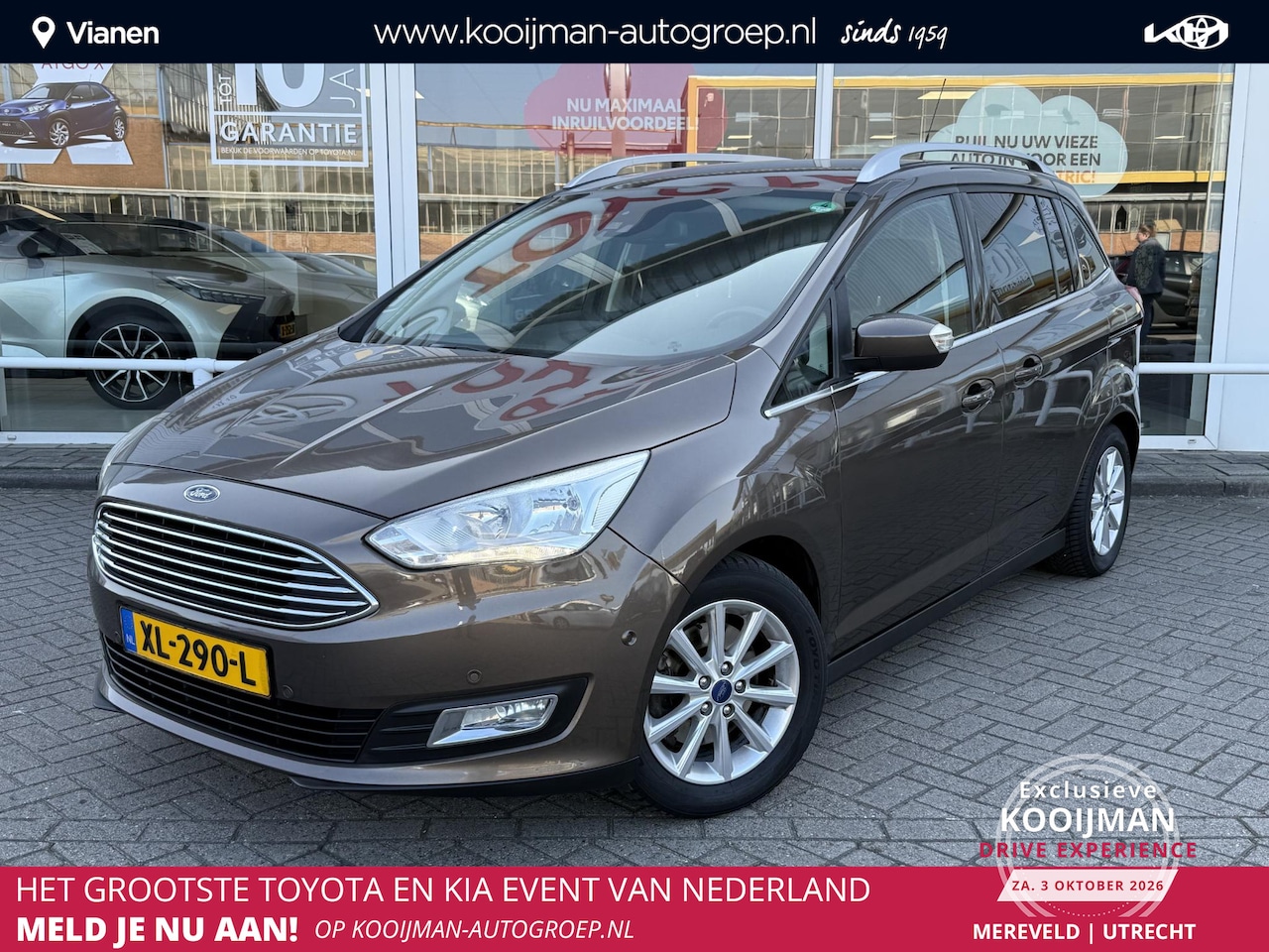 Ford Grand C-Max - 1.0 Titanium 7p. Zeer zuinige auto, met veel opties en 7 zitplaatsen! ideale gezinsauto - AutoWereld.nl