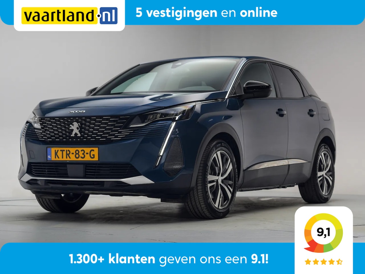 Peugeot 3008 - Hybrid 180 Allure pack [ Navi Apple/Android Clima LED Half Leder ] - AutoWereld.nl