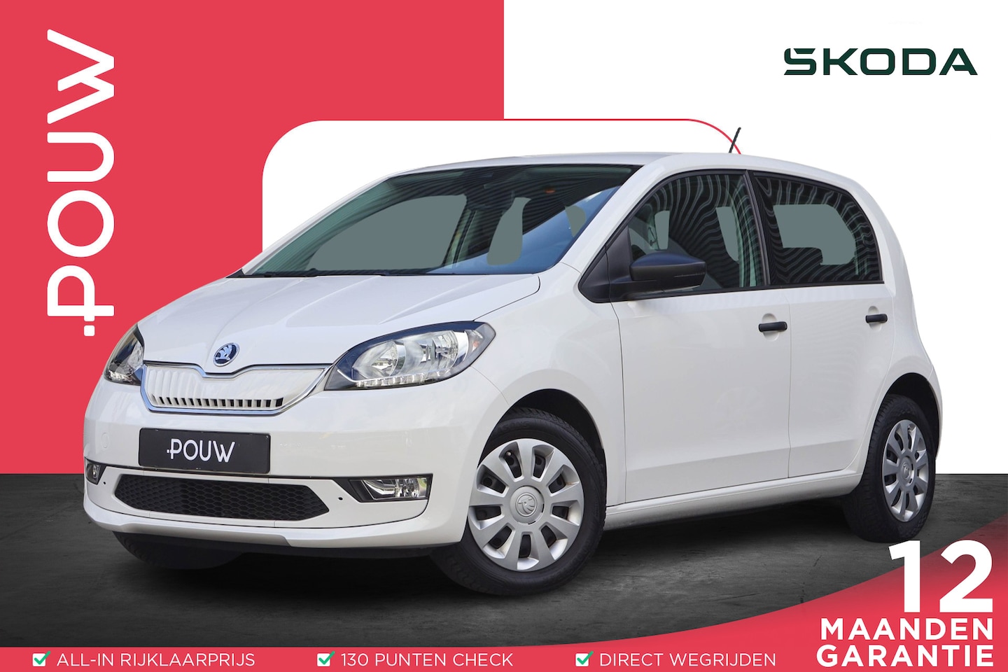 Skoda Citigo e-iV - 83pk EV Ambition | SoH 94% | DAB+ | Elektrische Ramen | All Season Banden - AutoWereld.nl