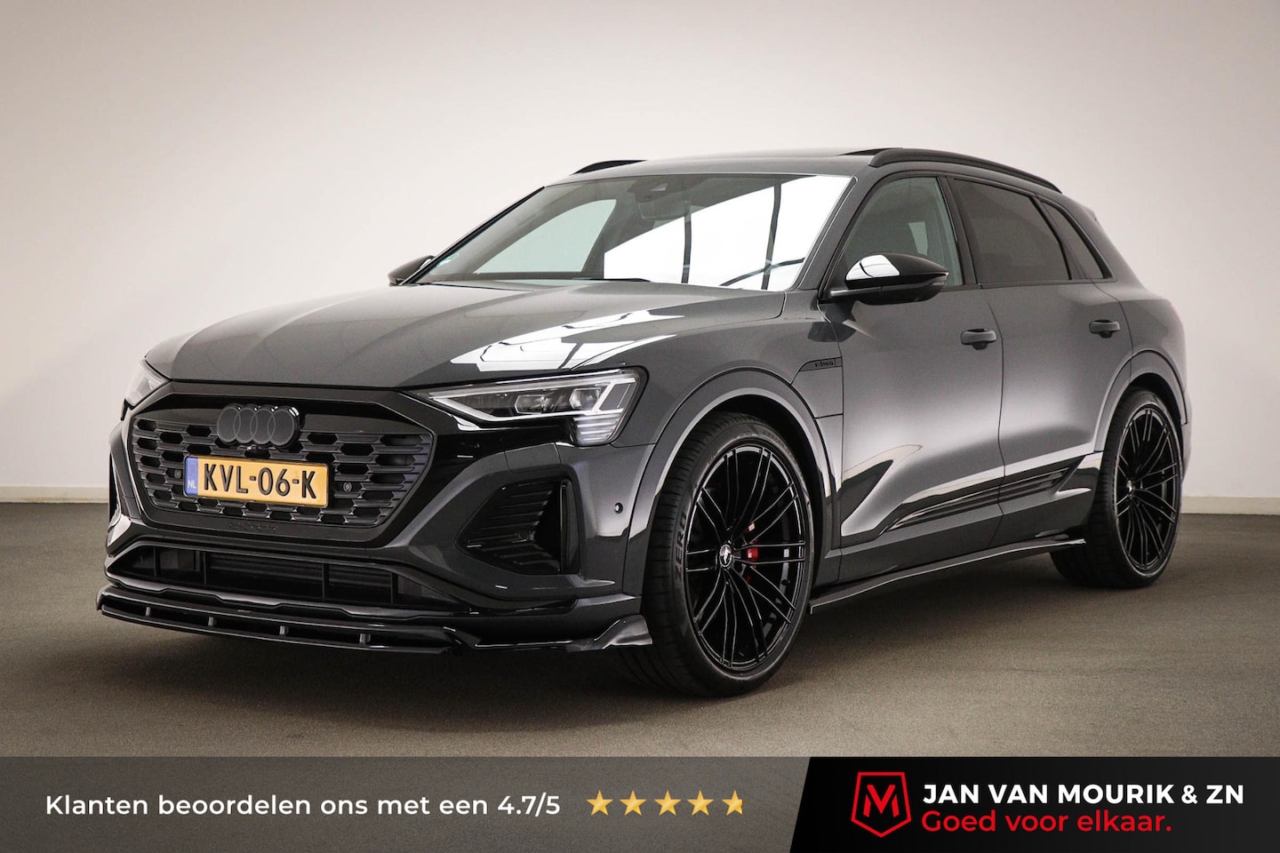 Audi Q8 e-tron - 55 quattro Advanced Edition 115 kWh | PANORAMADAK | HEAD UP | LEDER | SFEERVERLICHTING | B - AutoWereld.nl