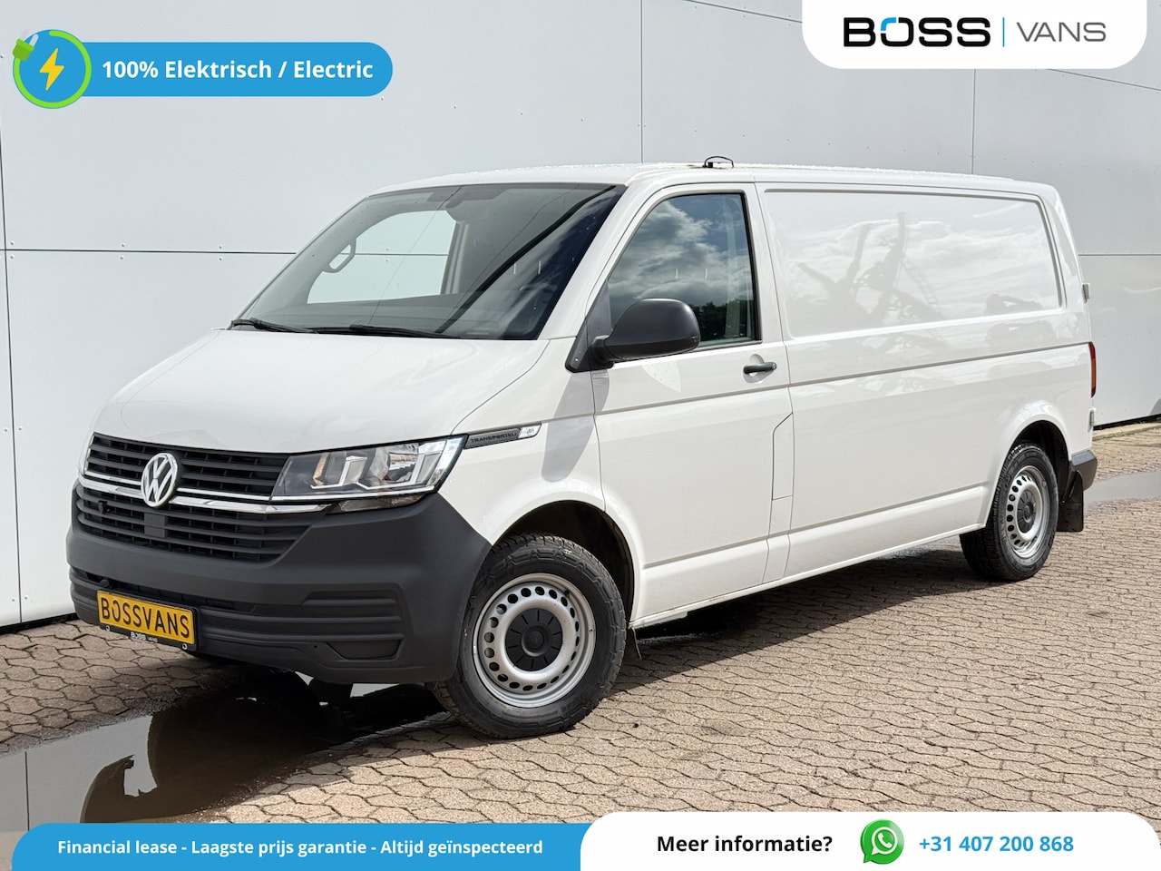 Volkswagen e-Transporter - 37,3kWh 113PK L2 138 WLTP Snelladen Elektrisch Trekhaak Carplay Camera Inbouw Parkeersenso - AutoWereld.nl