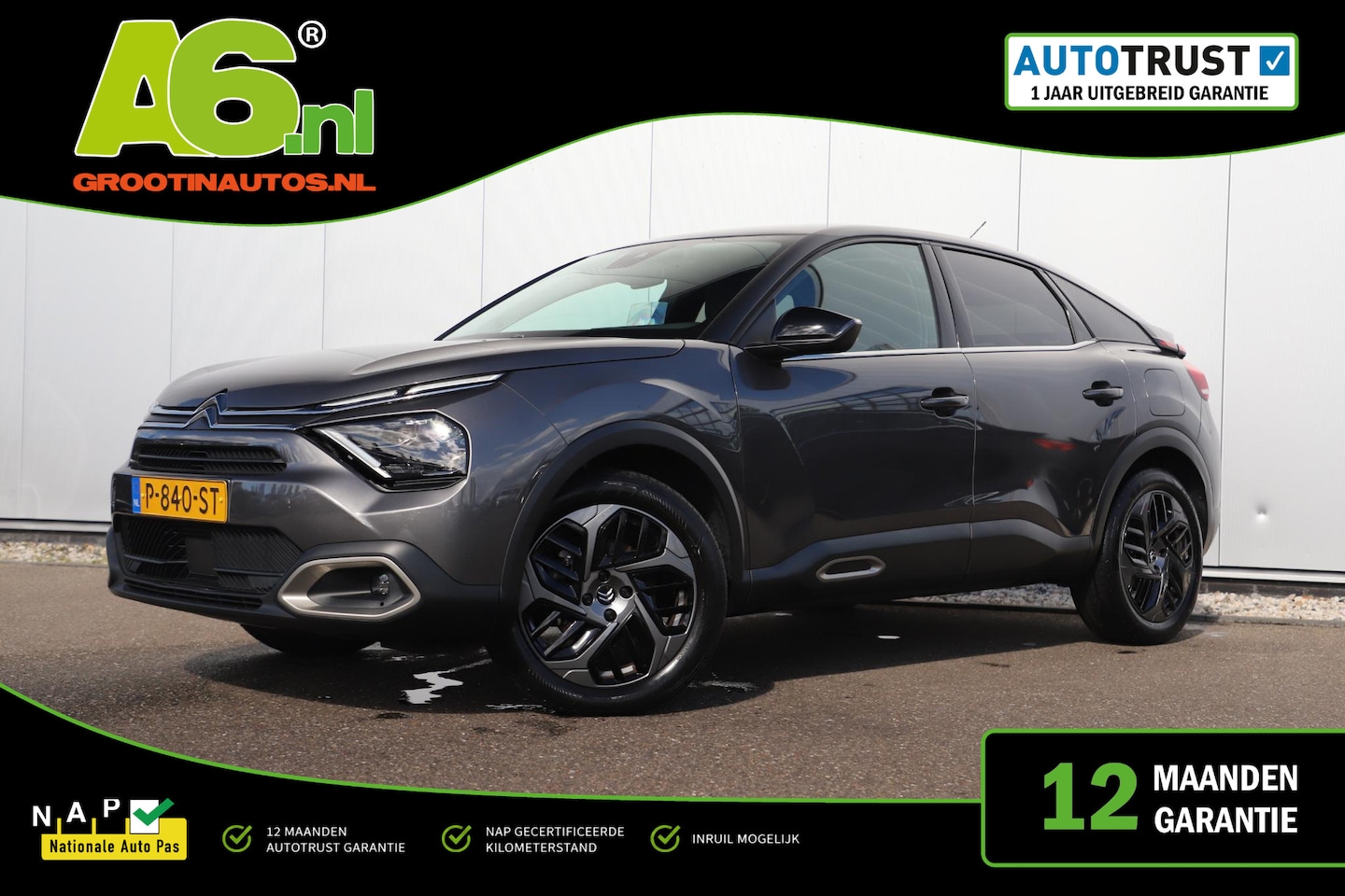 Citroën C4 - 1.2 Puretech Feel Pack 131PK Navigatie Achteruitrijcamera Carplay Android LMV Rijstrooksen - AutoWereld.nl