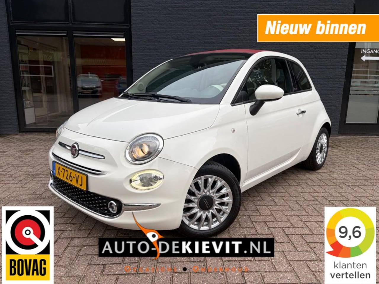 Fiat 500 - 1.2 LOUNGE cabrio - AutoWereld.nl