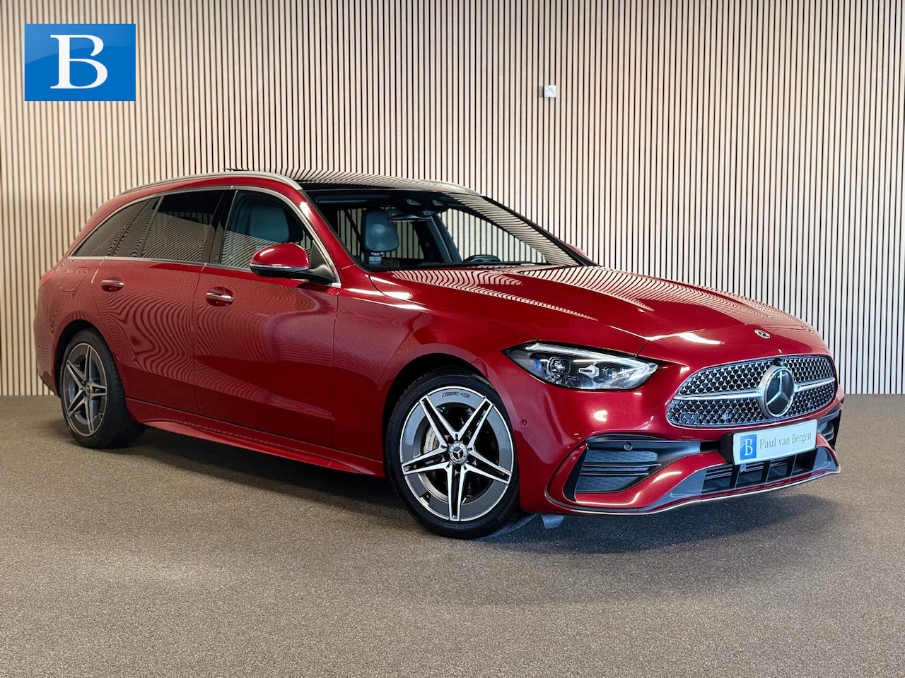 Mercedes-Benz C-klasse Estate - 220D AMG STYLING-PANORAMA-MEMORY-HEAD UP-360 CAMERA-COMPLEET - AutoWereld.nl