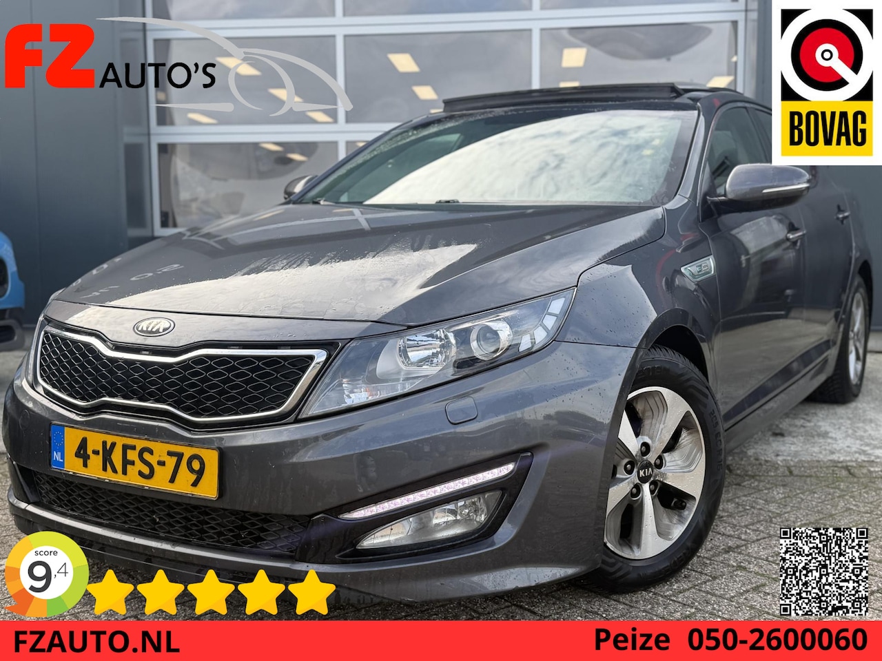 Kia Optima - 2.0 CVVT Hybrid Super Pack Automaat - Navigatie - Schuif/Kanteldak - Achteruitrijcamera - AutoWereld.nl
