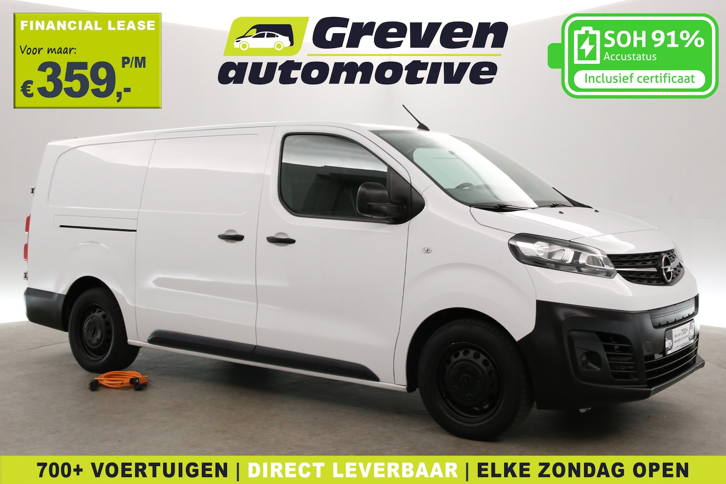 Opel Vivaro-e - 75 kWh L3H1 Longe Range | Snelladen | SOH 91% | Airco | Cruise | 3 Zits | Parkeersens. - AutoWereld.nl