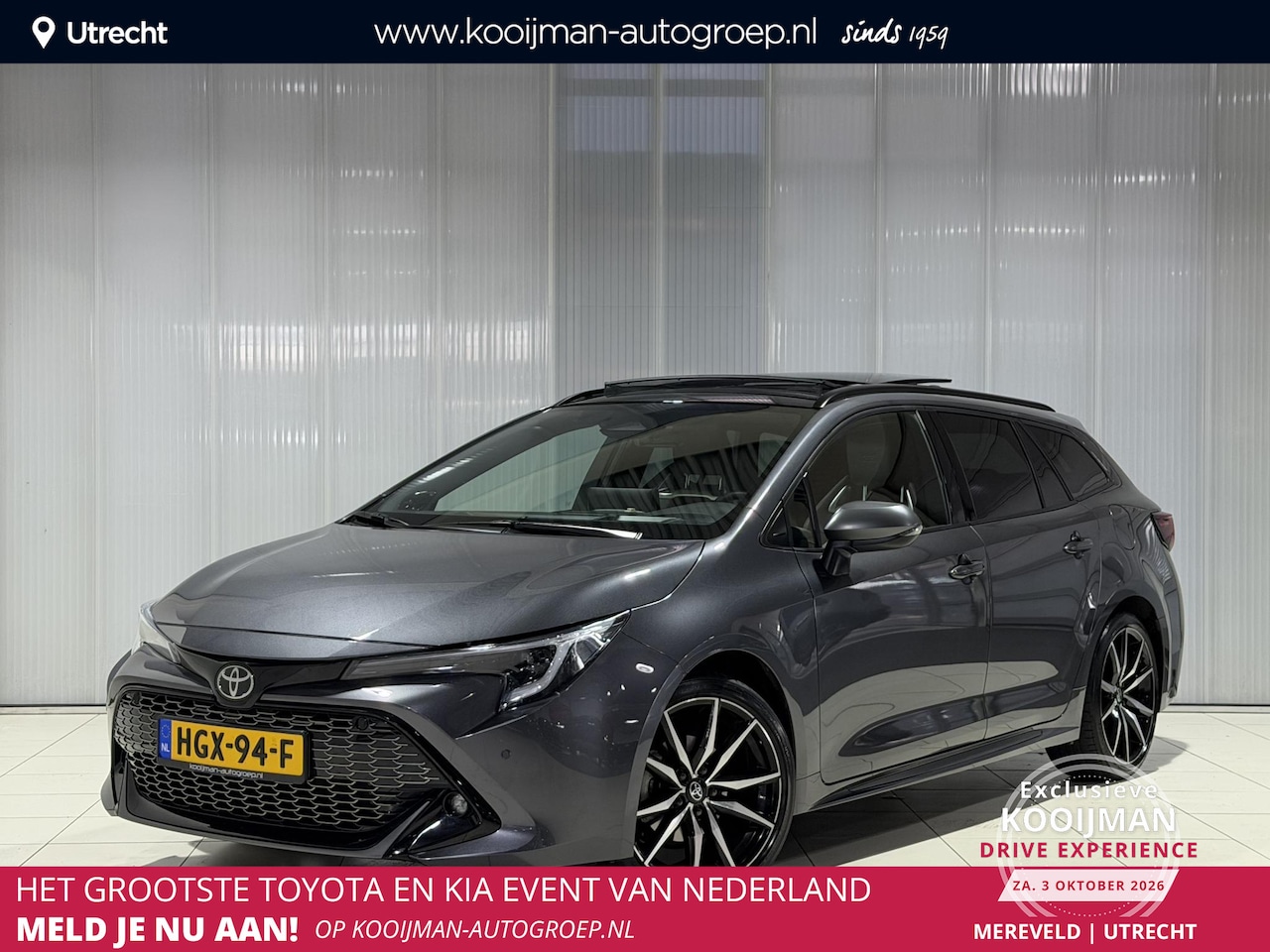 Toyota Corolla Touring Sports - Hybrid 140 GR Sport Trekhaak met afneembare kogel , GR Sport Pack met panoramadak , Dealer - AutoWereld.nl