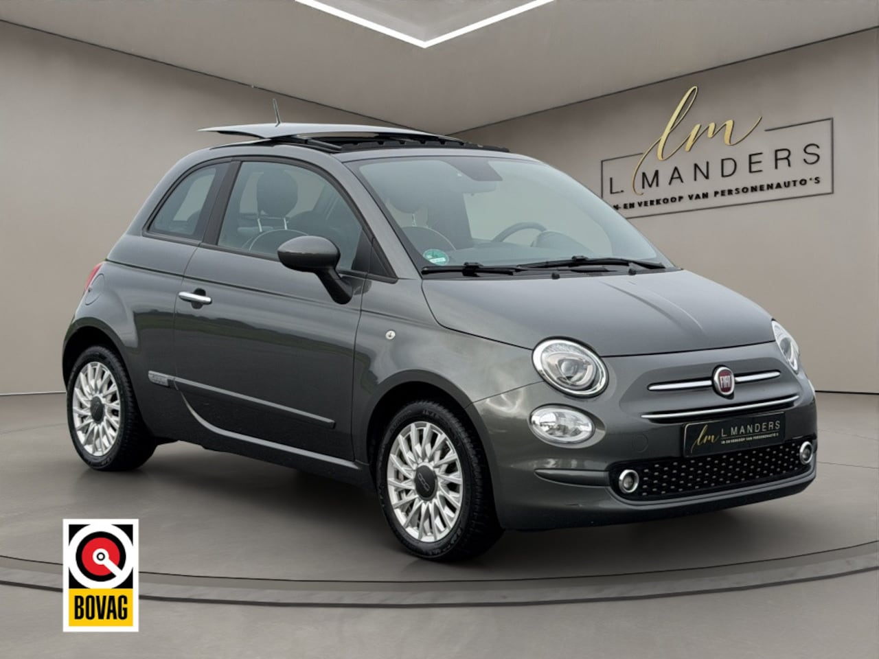 Fiat 500 - 1.0 Hybrid Dolcevita 2021 Grijs | Schuifdak | Apple CarPlay - AutoWereld.nl