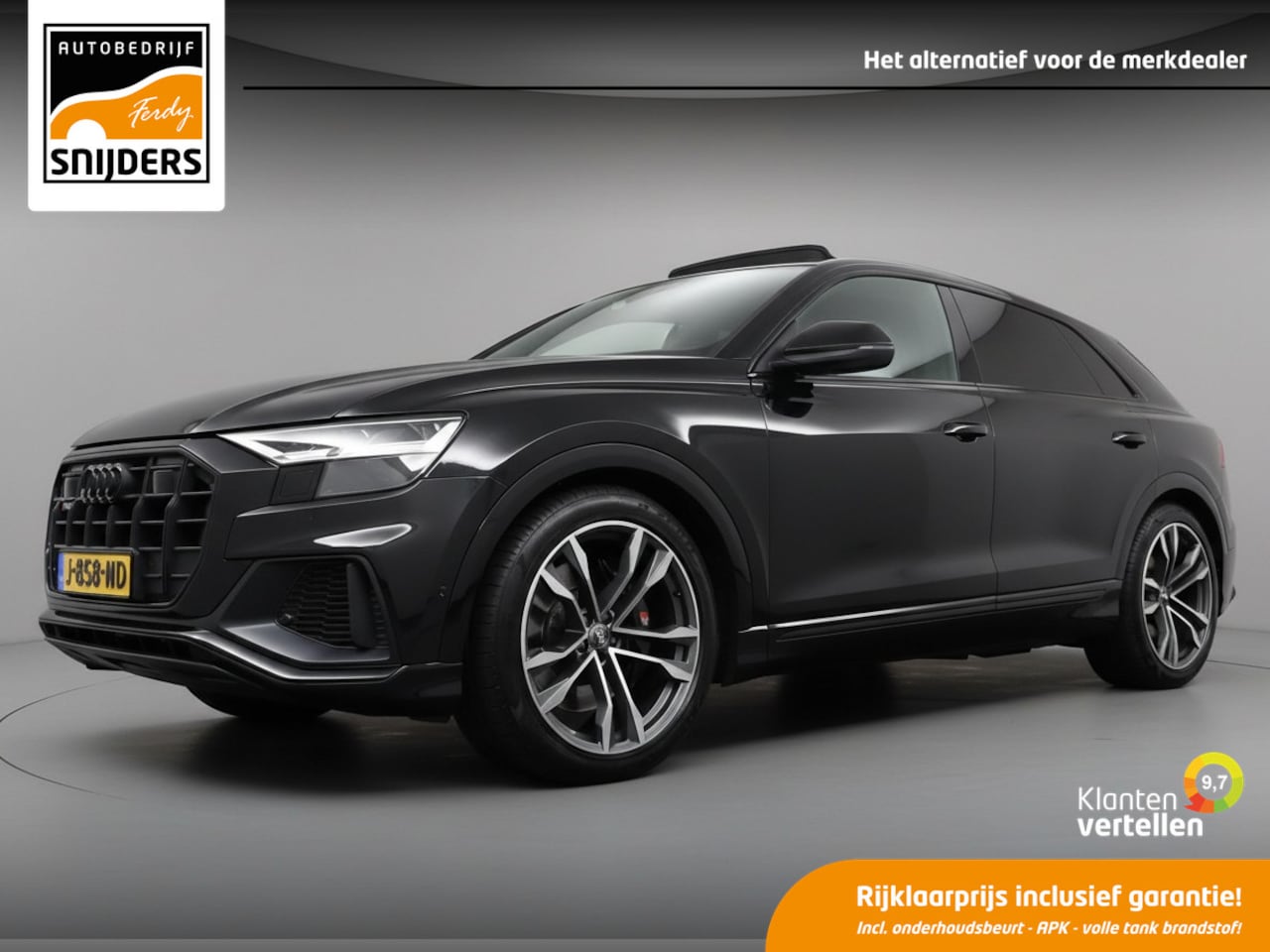 Audi Q8 - 4.0 TDI SQ8 Quattro - 100% Onderhouden | HD Matrix LED | DAB+ | Panorama | 3D Cam - RIJKLA - AutoWereld.nl