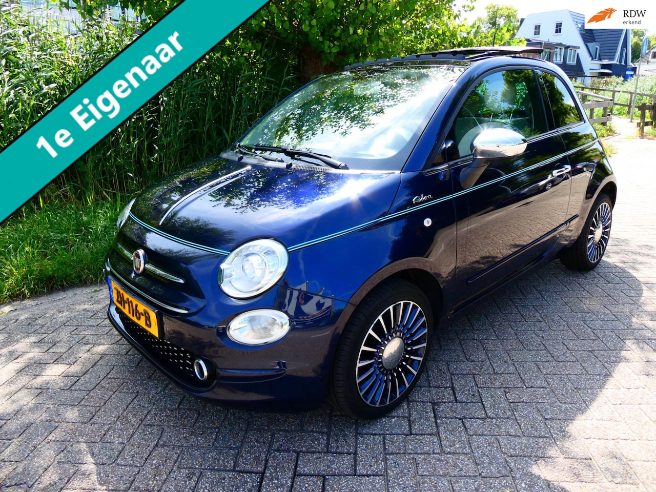 Fiat 500 - 1.2i 4-Cilinder 1e eig. RIVA Clima Cruise Leder Navi Schuifdak - AutoWereld.nl