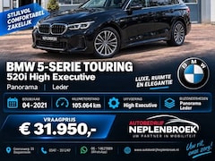 BMW 5-serie Touring - 520i High Executive | Pano | Leder | 04-2021 105.064 KM