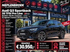 Audi Q3 Sportback - 35 TFSI Pro Line Bj 2022 150PK 2e eigen Automaat, Camers, 20Inch, Cruise