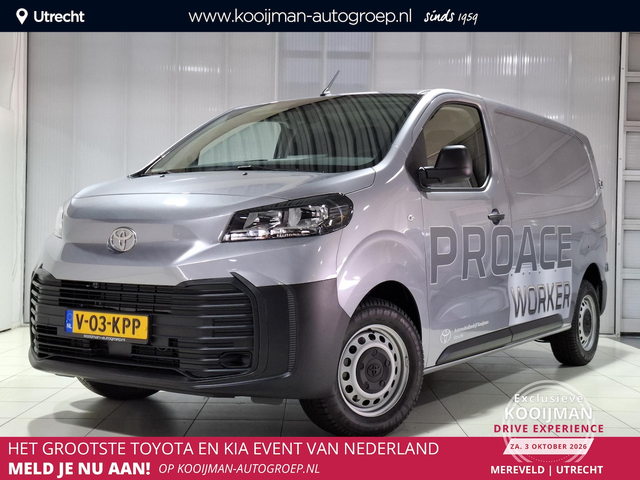 Toyota ProAce Worker - 2.0 D-4D L1 Challenger Lat/wand bekleding , Betonplex laadvloer , Parkeersensoren , Apple - AutoWereld.nl