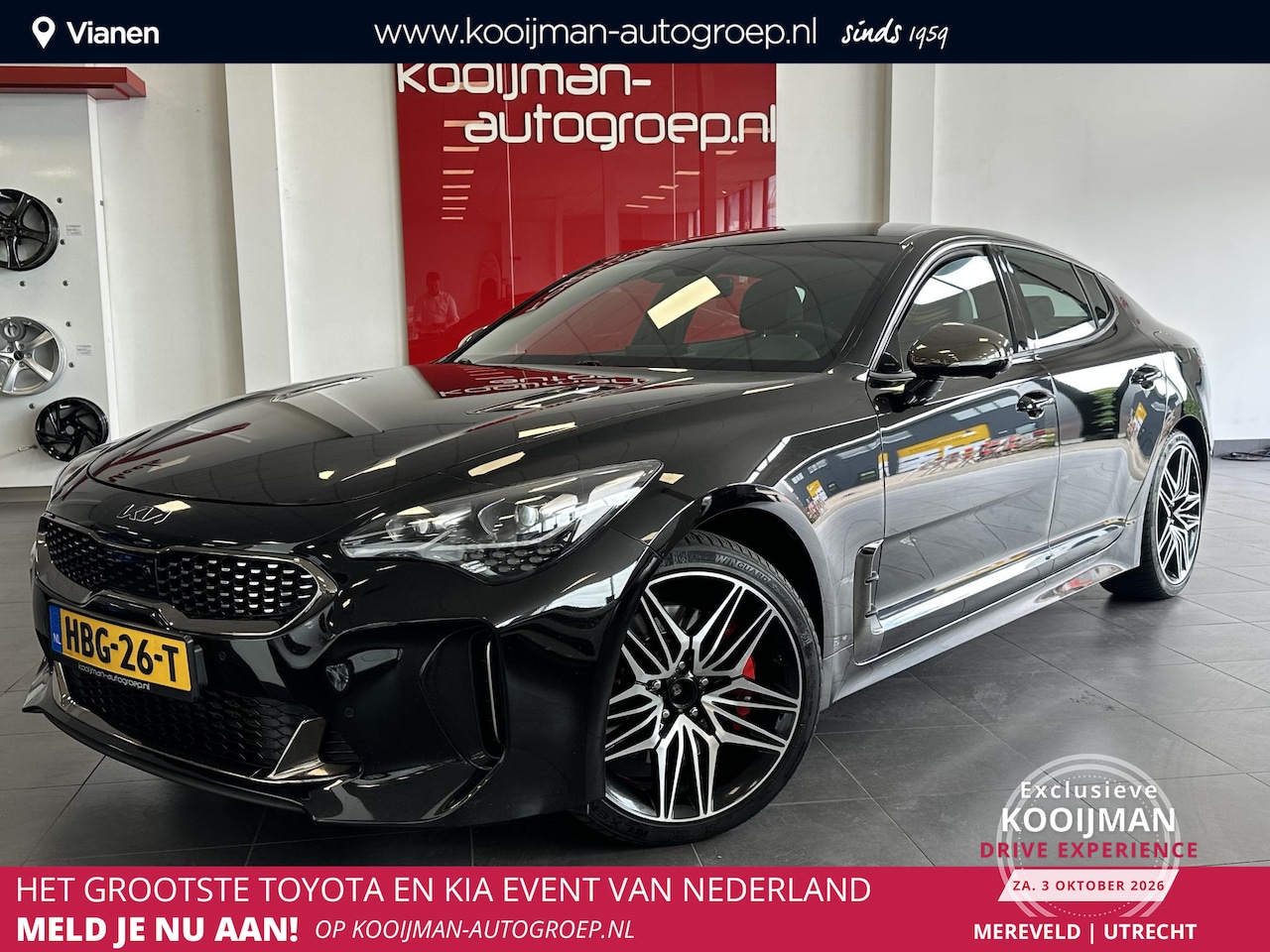 Kia Stinger - 3.3 Twin Turbo V6 AWD GT PRO Nieuwste model, 370PK, AWD, BREMBO, Sportuitlaat met kleppens - AutoWereld.nl