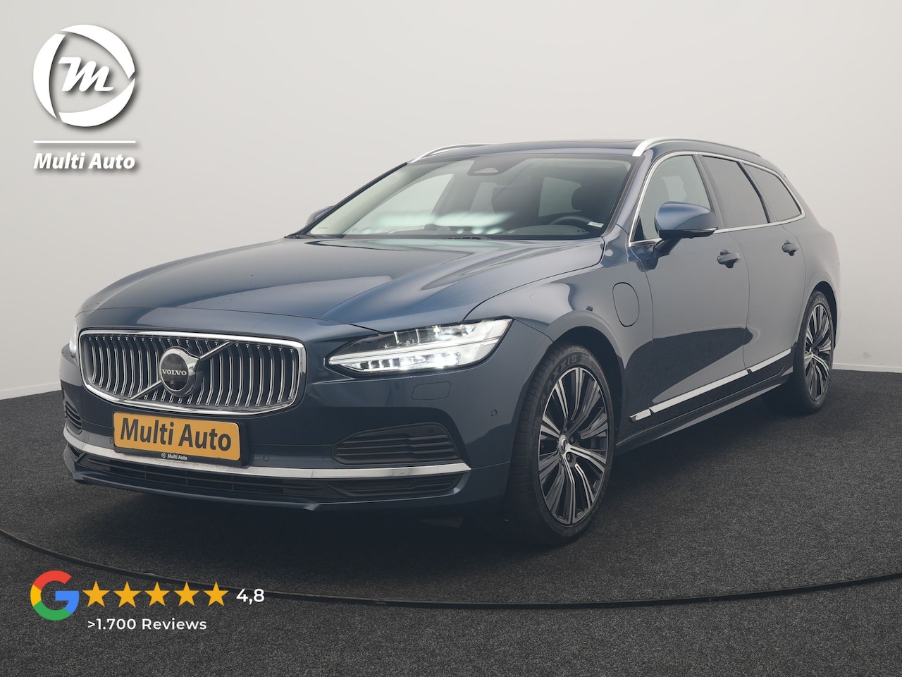 Volvo V90 - T8 AWD Ultimate Bright LONG RANGE PHEV 350pk | Trekhaak Af Fabriek | Panodak | Adaptive Cr - AutoWereld.nl