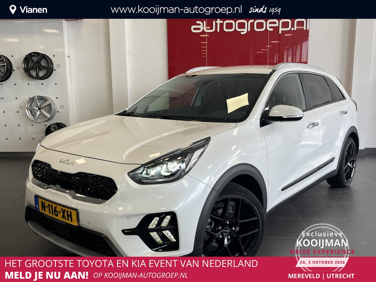 Kia Niro - 1.6 GDi Hybrid DynamicPlusLine zeer Luxe, Trekhaak, 18" - AutoWereld.nl