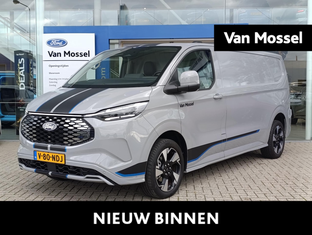 Ford E-Transit Cust. - 340 L2H1 Sport 71 kWh | Adaptieve Cruise | Trekhaak | Stoel/stuur voorruitverwarming | Ada - AutoWereld.nl
