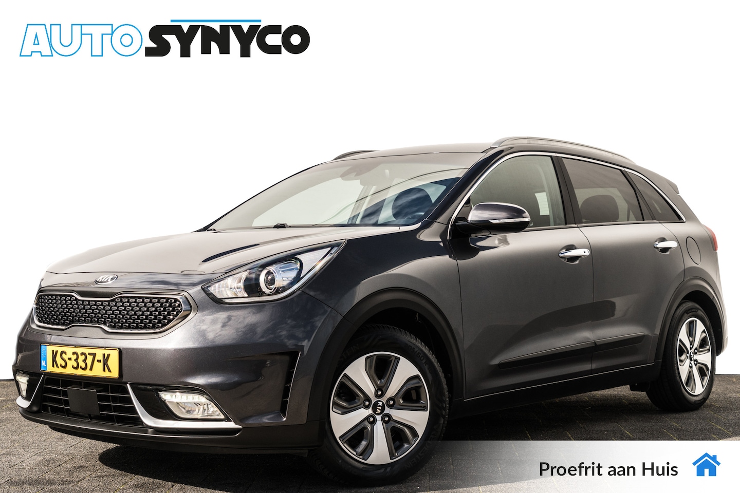 Kia Niro - 1.6 GDi Hybrid BusinessLine I Zwart Leder I Trekhaak I LED I Camera I Stoel + Stuurw. Verw - AutoWereld.nl
