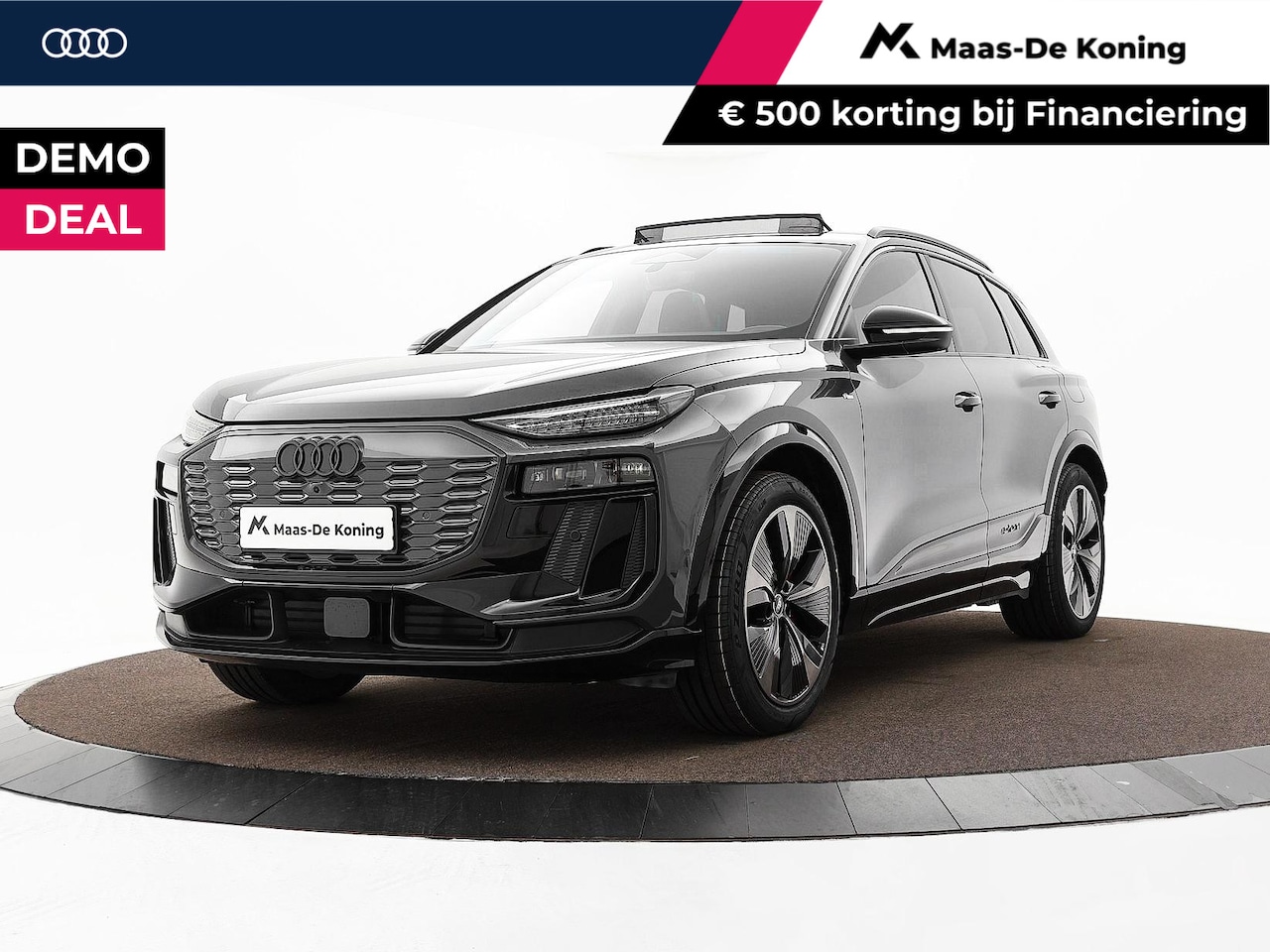 Audi Q6 e-tron - 252pk S edition 83 kWh · SOH 97,5% · Panoramadak · Leder · 360 Camera · Luchtvering · Wegk - AutoWereld.nl