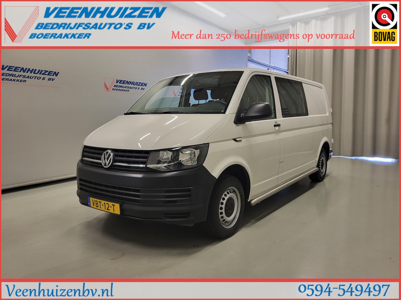 Volkswagen Transporter - 2.0TDI L2/H1 Dubbele Cabine Euro 6! - AutoWereld.nl