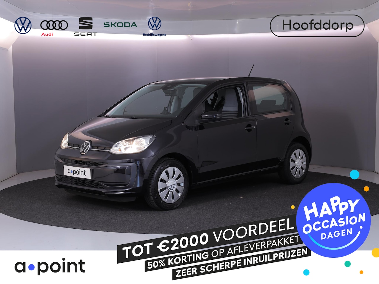 Volkswagen Up! - 1.0 BMT move up! 60pk | Airco| Navi via app| centr.vegrendeling| el. ramen - AutoWereld.nl