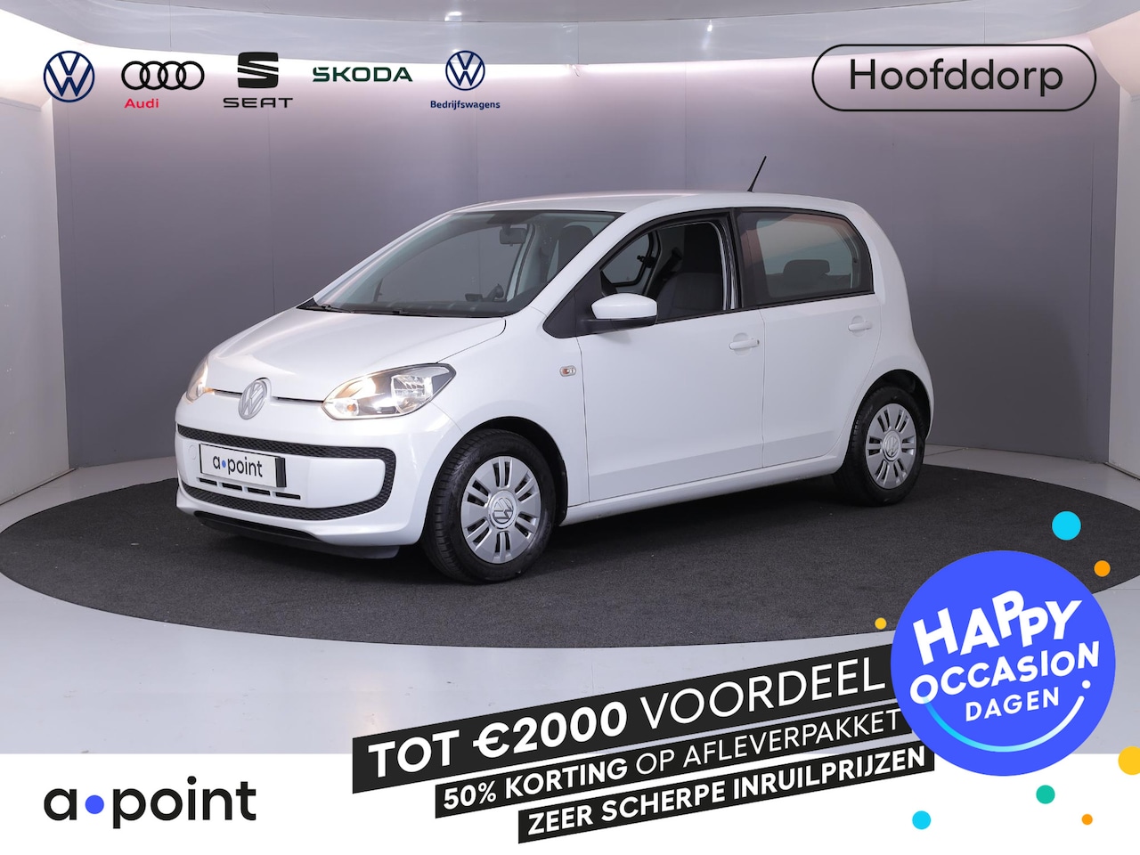 Volkswagen Up! - 1.0 move up! BlueMotion Automaat|  navi via app| Airco| el. ramen - AutoWereld.nl
