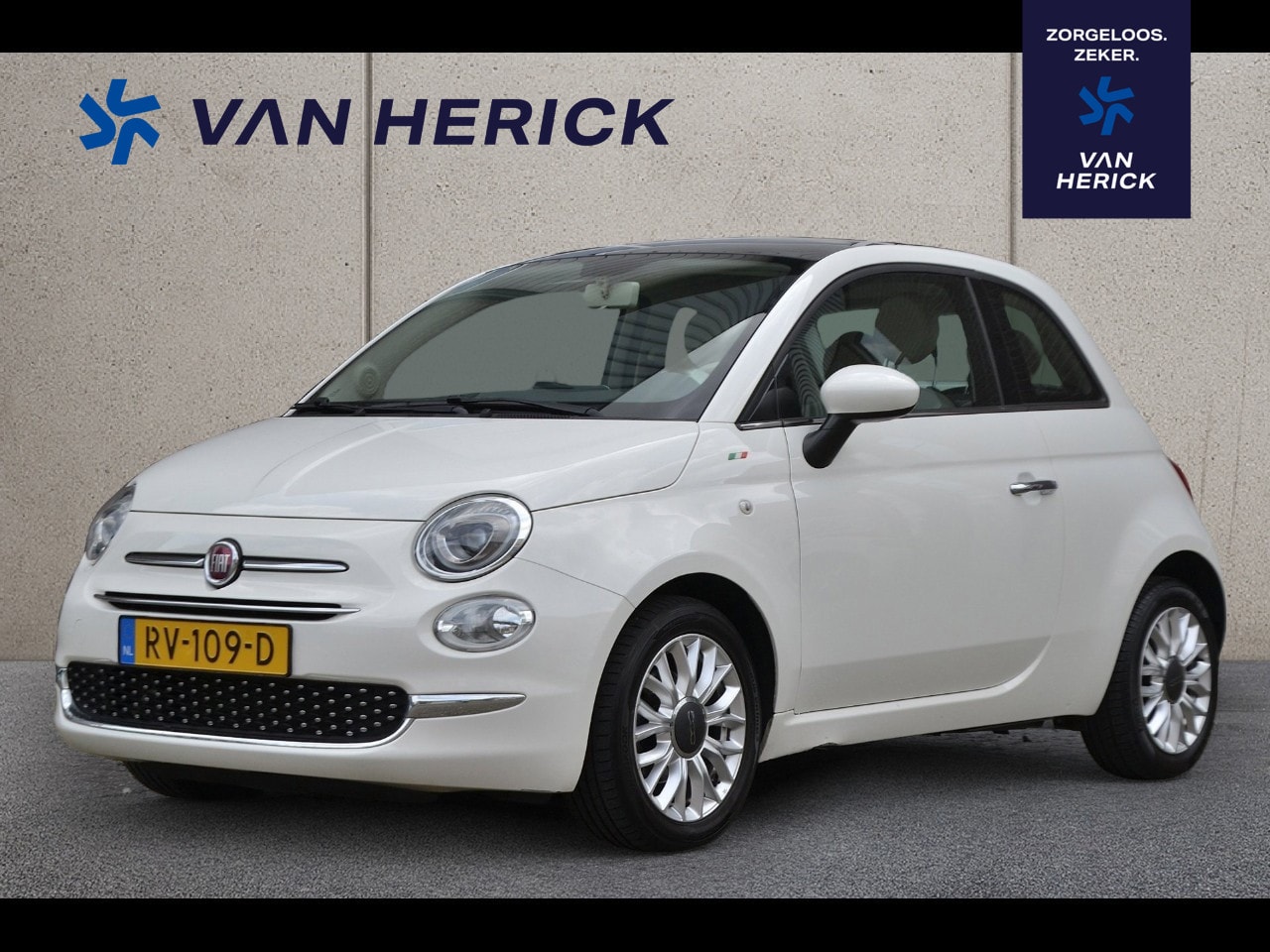 Fiat 500 - 0.9 TwinAir Turbo Lounge | Panoramadak | Airco | Cruise Control - AutoWereld.nl