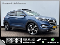 Hyundai Tucson - 1.6 T-GDi Premium 4WD Pano Trekhaak StoelVerw+Ventilatie Nav/Cam Leer Voll.Onderhouden