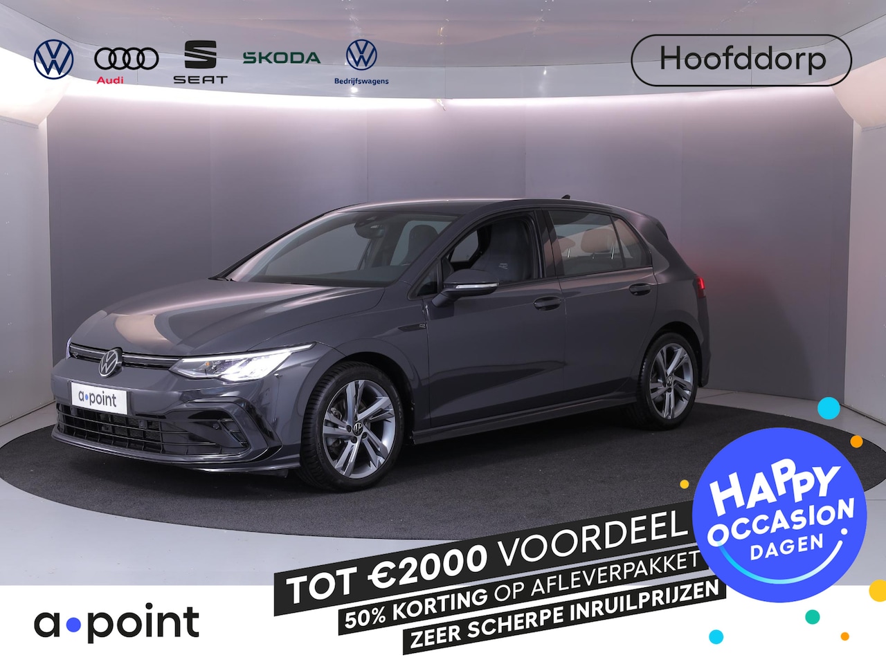 Volkswagen Golf - 1.5 eTSI R-Line 130 pk Automaat (DSG) | Private lease vanaf €587 | Navigatie via App | Par - AutoWereld.nl