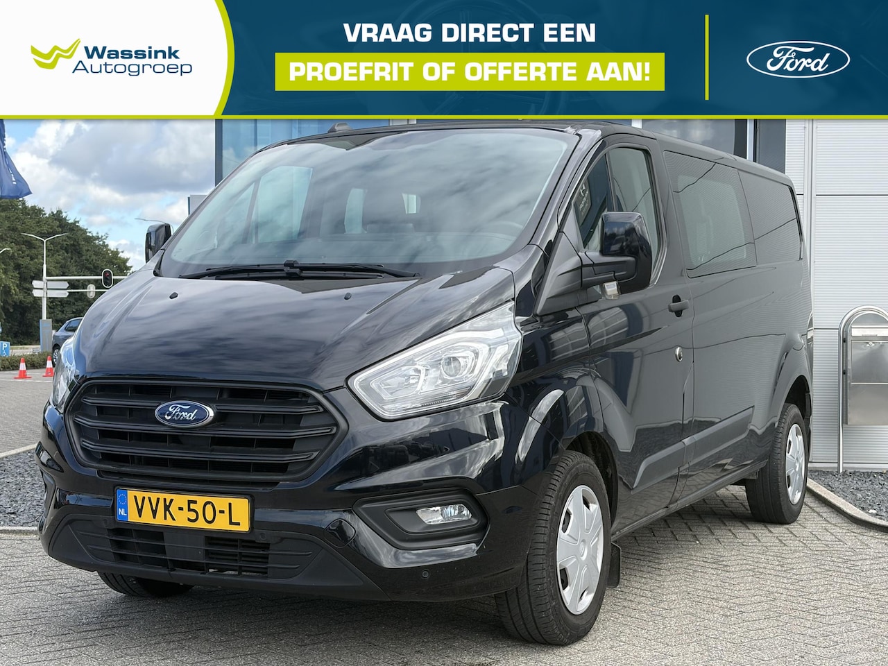 Ford Transit Custom - GBDC 2.0 TDCi 130PK 320 L2H1 Trend | Automaat | Dubbele Cabine | Navigatie | Carplay | And - AutoWereld.nl