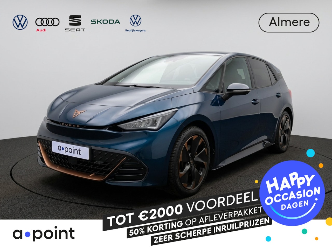 CUPRA Born - Performance One 62 kWh 204pk | SOH 91,47% | Navigatie | Parkeercamera | Elektrisch verstel - AutoWereld.nl