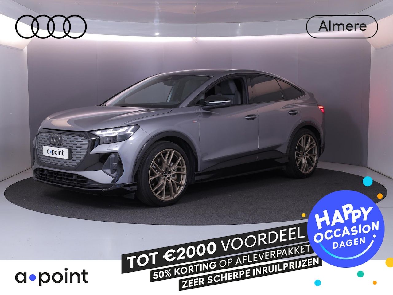 Audi Q4 Sportback e-tron - 50 quattro S Competition 77 kWh 299PK | Adaptieve cruise | Stoelverwarming | Edition One | - AutoWereld.nl