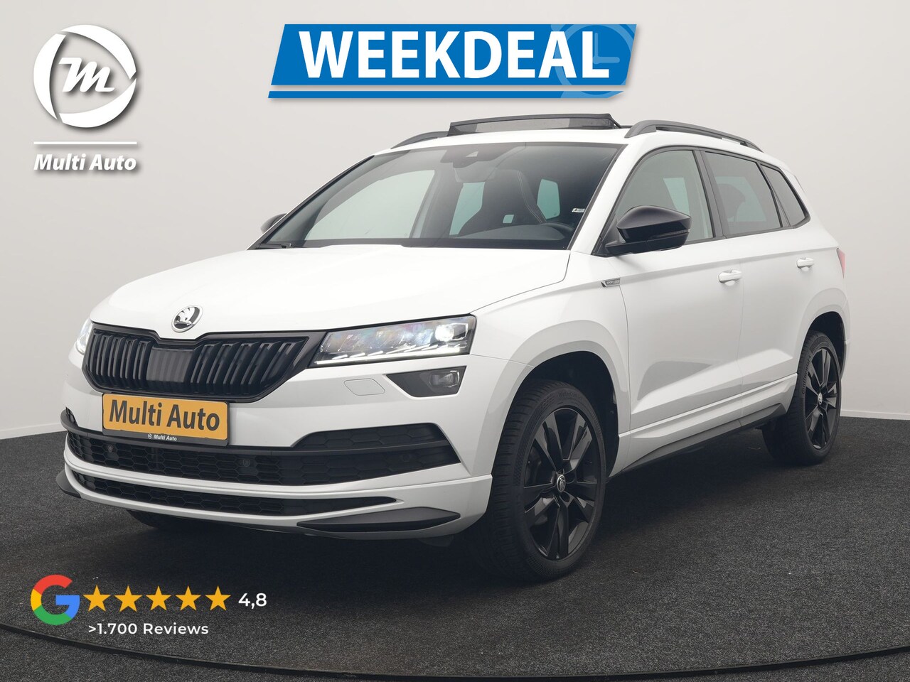 Skoda Karoq - 1.5 TSI ACT Sportline DSG 150pk Dealer O.H | Panodak | Adaptive Cruise | Camera | RS Sport - AutoWereld.nl