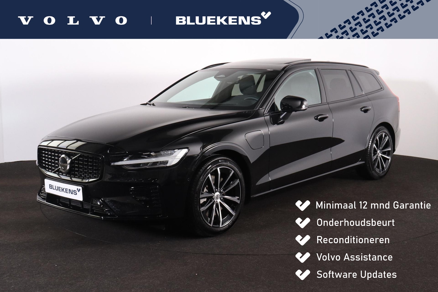Volvo V60 - T8 Recharge AWD Plus Dark - Panorama/schuifdak - IntelliSafe Assist & Surround - 360º Came - AutoWereld.nl