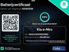 Kia e-Niro - DynamicPlusLine 64 kWh 100% SOH OPEN DAK WARMTEPOMP