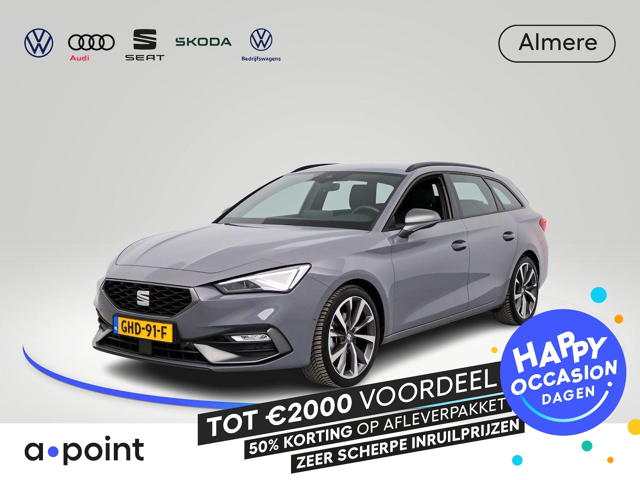SEAT Leon Sportstourer - FR Business Intense 1.5 eTSI 150 pk Automaat | Verlengde garantie | Navigatie | Parkeersen - AutoWereld.nl