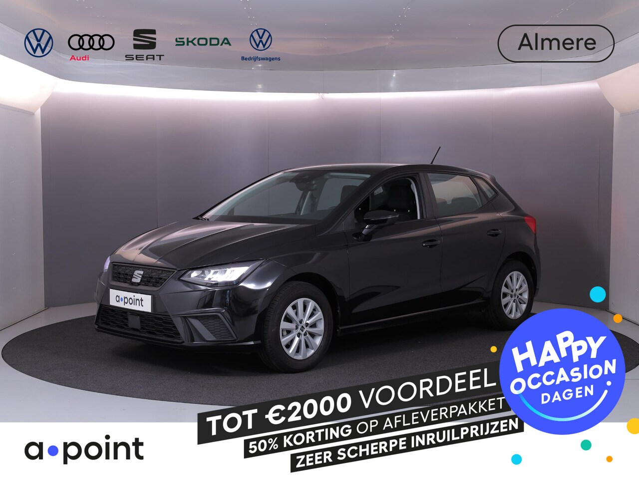 SEAT Ibiza - 1.0 EcoTSI Style 95 pk | Verlengde garantie | Navigatie via App | Parkeersensoren achter | - AutoWereld.nl
