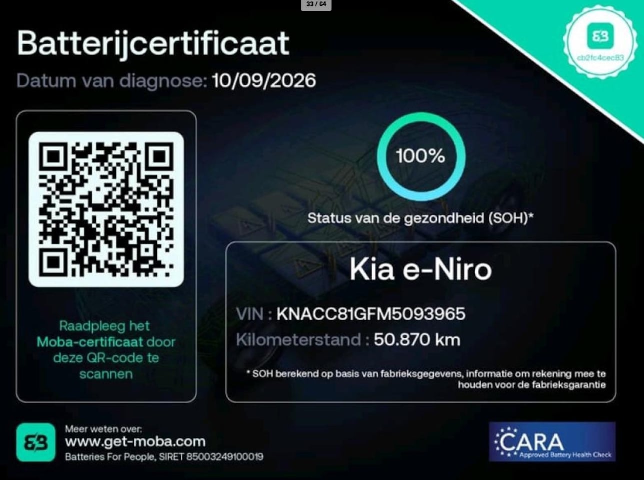 Kia e-Niro - DynamicPlusLine 64 kWh 100% SOH WARMTEPOMP OPEN DAK - AutoWereld.nl