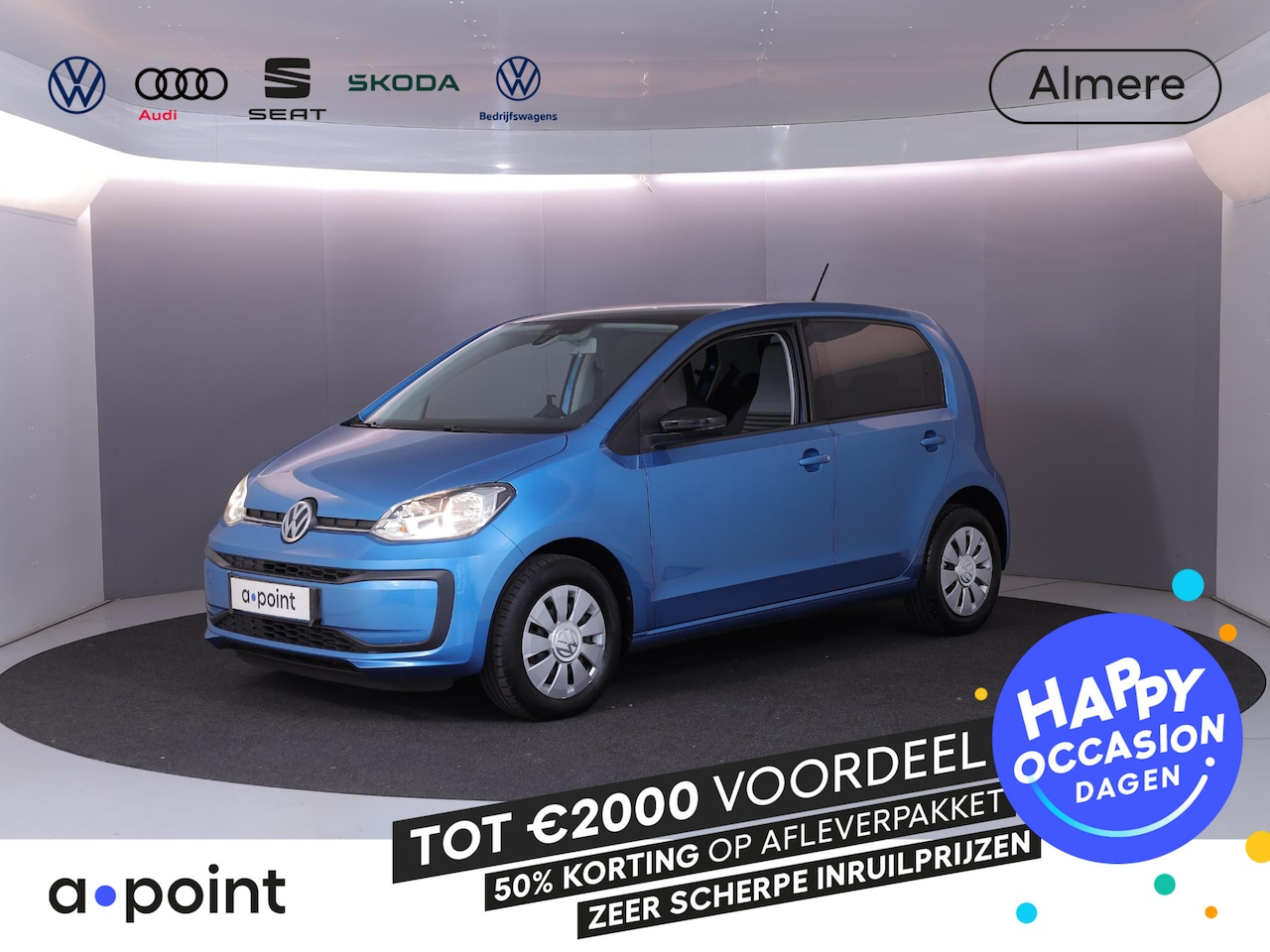 Volkswagen Up! - 1.0 BMT move up! 60 pk | Navigatie via App | Airco | Elektr. spiegels | DAB ontvanger | - AutoWereld.nl