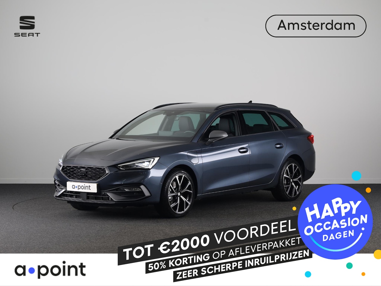 SEAT Leon Sportstourer - 1.5 TSI e-Hybrid FR Business 204pk | Trekhaak | Safe & Drive | 18 inch velgen | Black Pack - AutoWereld.nl