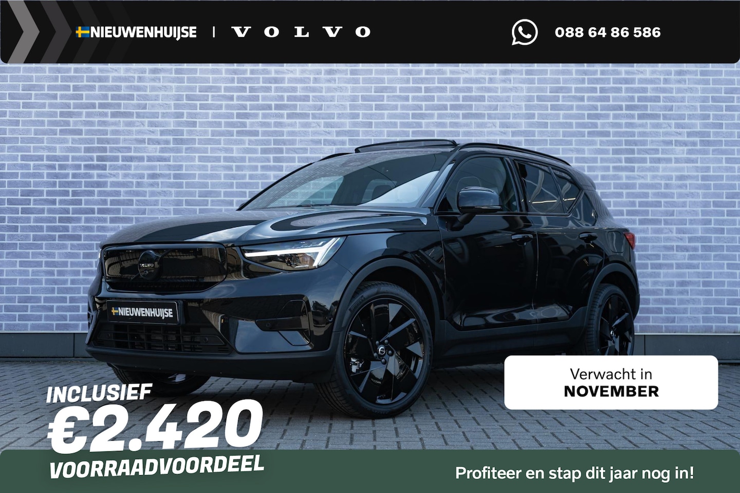 Volvo EX40 - Single Motor Extended Range Ultra 82 kWh | Black Edition | Europa | Schuif-/Kanteldak | Ha - AutoWereld.nl