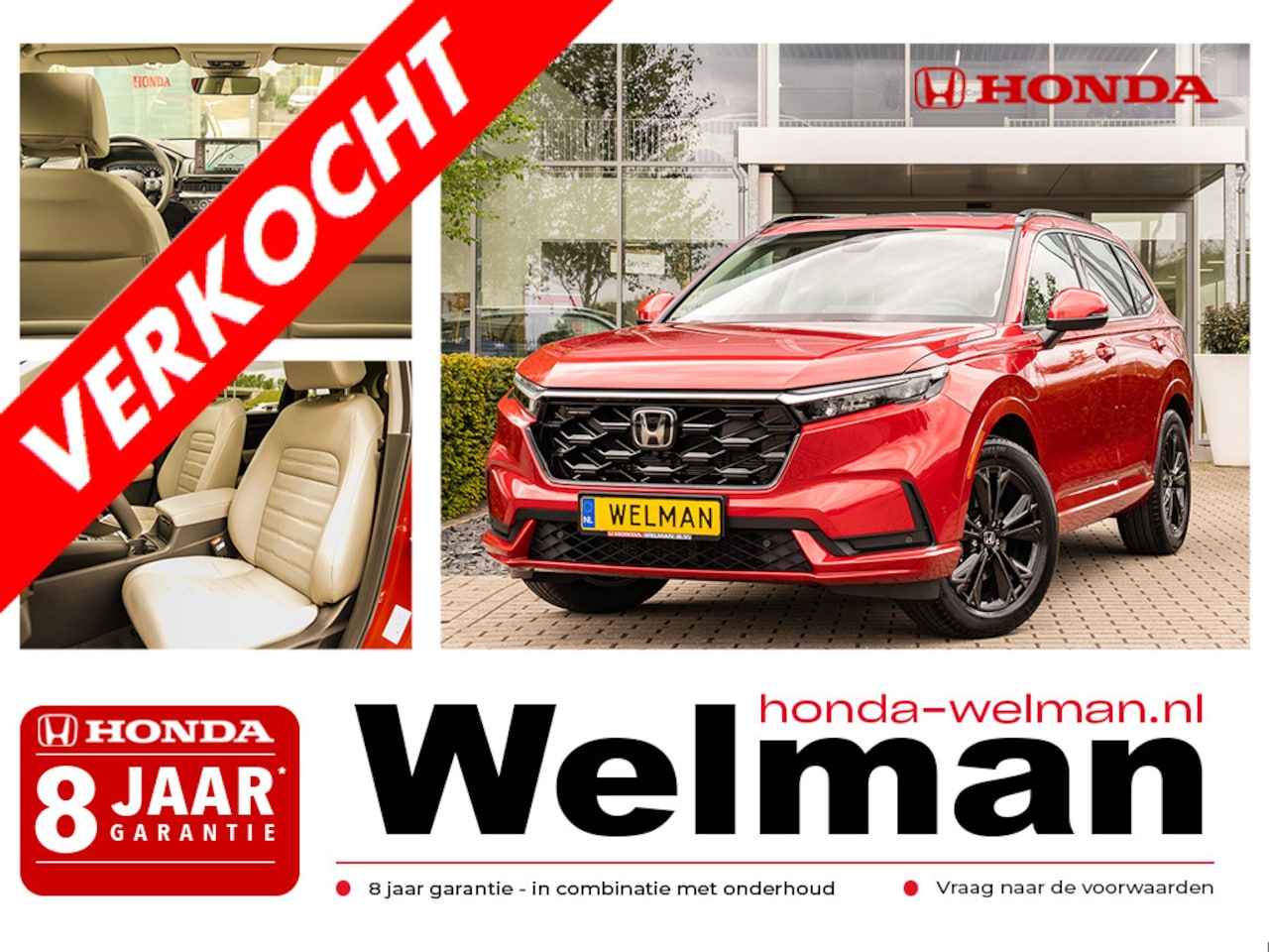 Honda CR-V - 2.0i e:PHEV ADVANCE TECH - NIEUW - PLUG -IN HYBRID - WIT LEDER - AutoWereld.nl