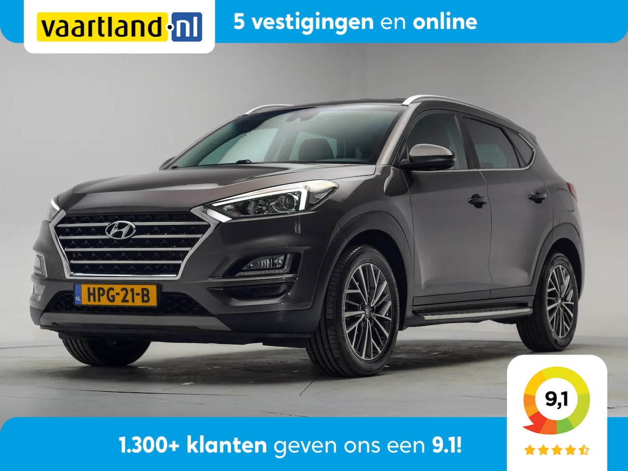 Hyundai Tucson - 1.6 T-GDI Premium Aut [ Navi Apple/Android Camera Leder Clima Stoelverwarming ] - AutoWereld.nl