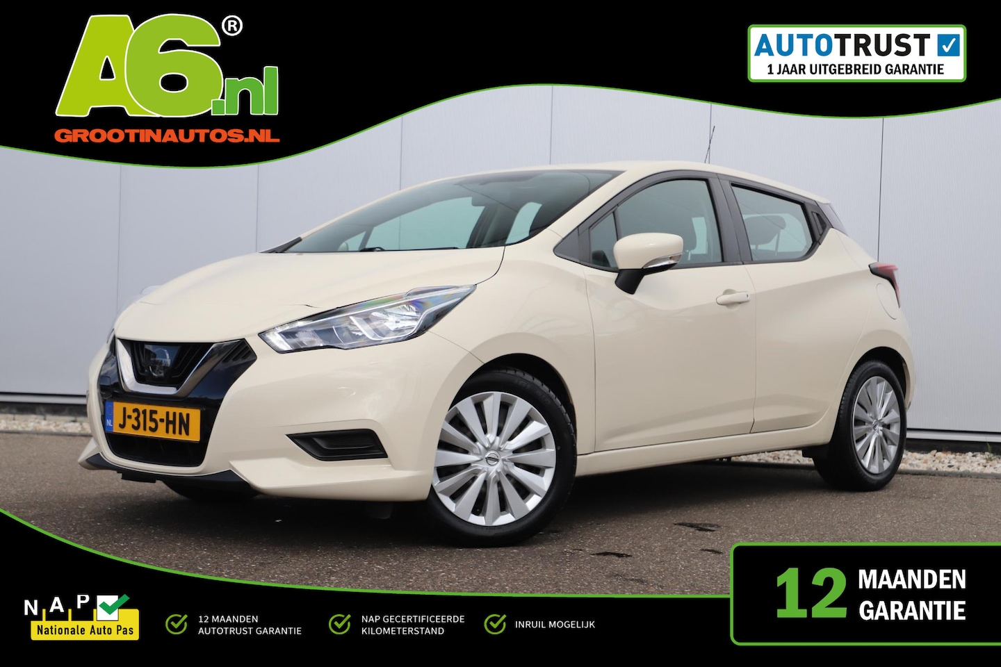 Nissan Micra - 1.0 IG-T Acenta Carplay Android Navigatie Airco Cruise Control - AutoWereld.nl