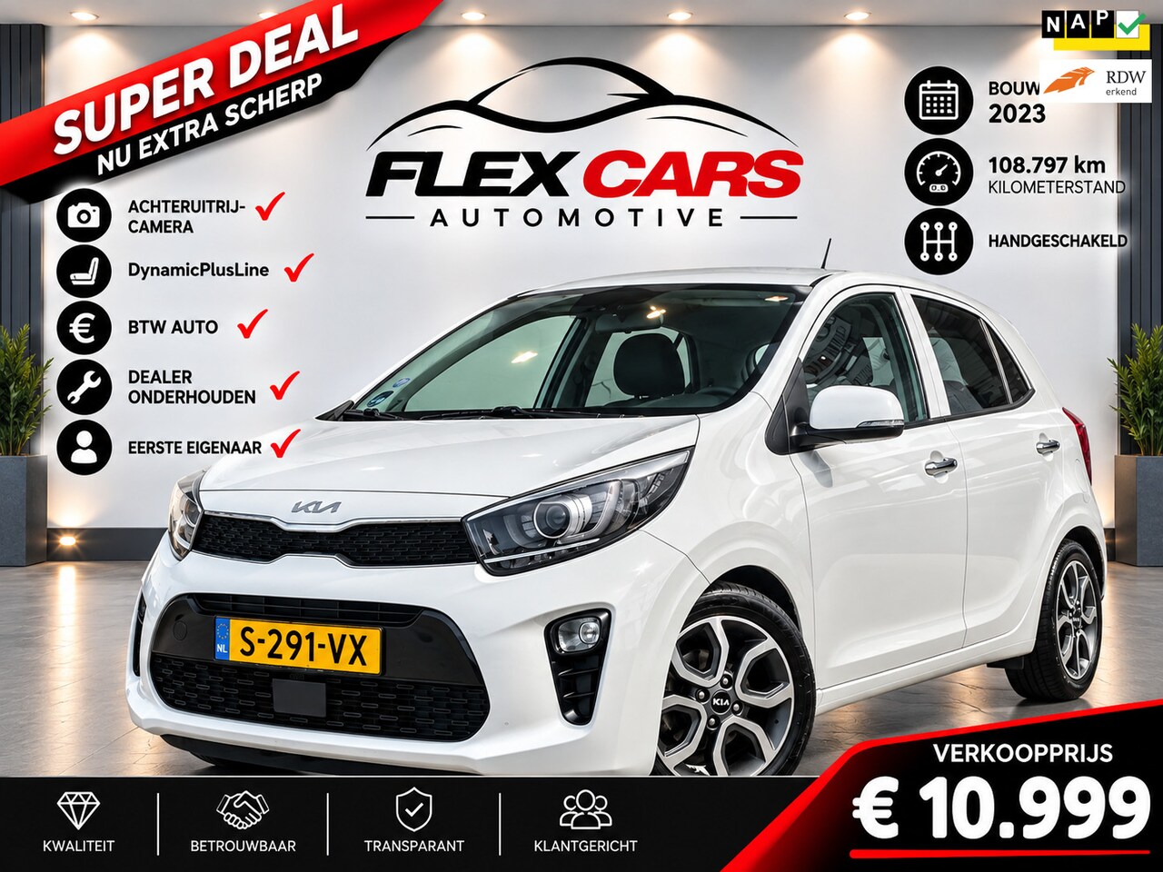 Kia Picanto - 1.0 DPi DynamicPlusLine 5p|Achteruitrijcamera|Eerste eigenaar - AutoWereld.nl