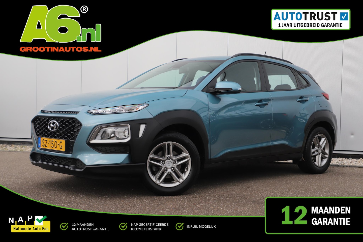Hyundai Kona - 1.0T Comfort Trekhaak Navigatie Achteruitrijcamera Carplay Android Climate Cruise Control - AutoWereld.nl